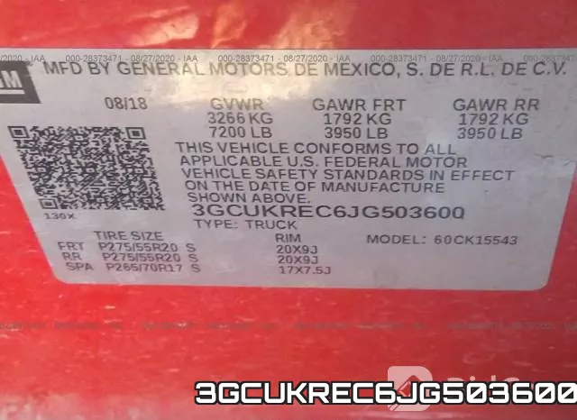 3GCUKREC6JG503600 фото 10