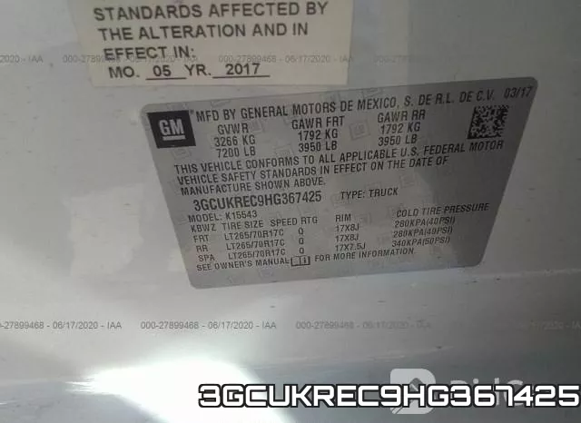 3GCUKREC9HG367425 фото 10