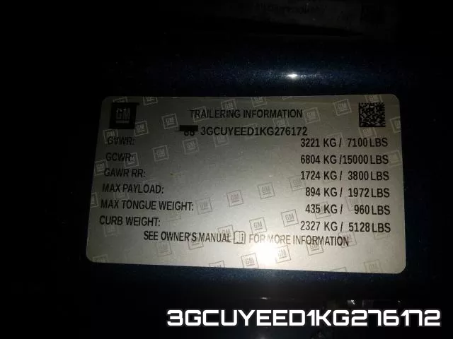 3GCUYEED1KG276172 фото 2