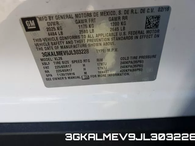 3GKALMEV9JL303228 фото 2