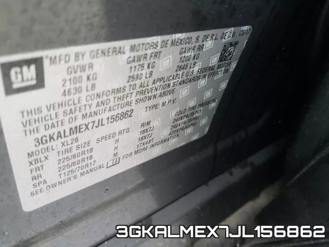 3GKALMEX7JL156862 фото 2
