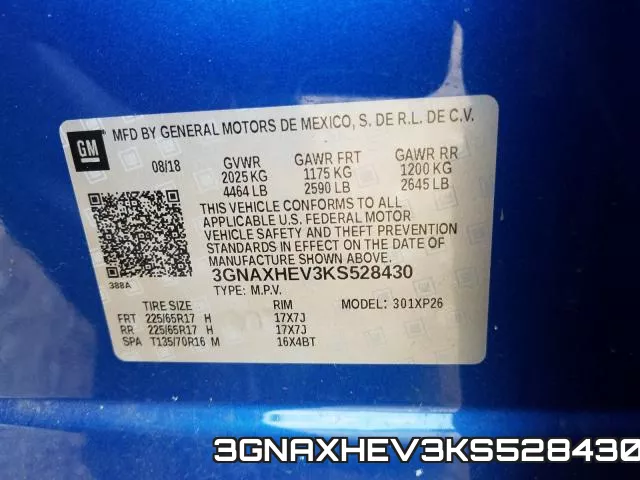 3GNAXHEV3KS528430 фото 2