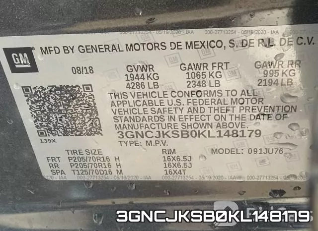 3GNCJKSB0KL148179 фото 10