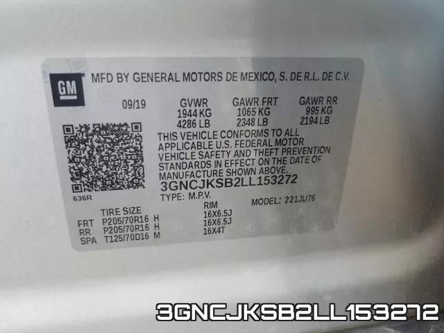 3GNCJKSB2LL153272 фото 2