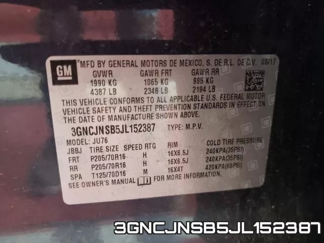 3GNCJNSB5JL152387 фото 2