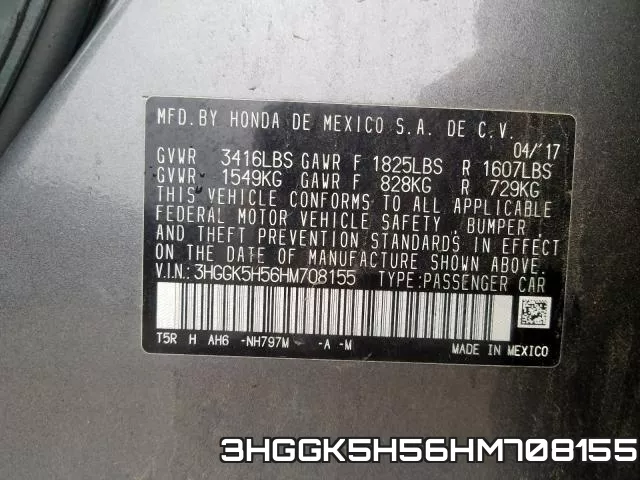 3HGGK5H56HM708155 фото 2