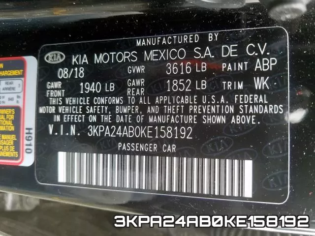3KPA24AB0KE158192 фото 2