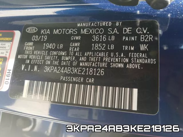 3KPA24AB3KE218126 фото 2