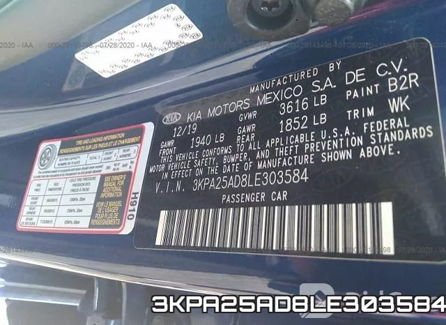3KPA25AD8LE303584 фото 10