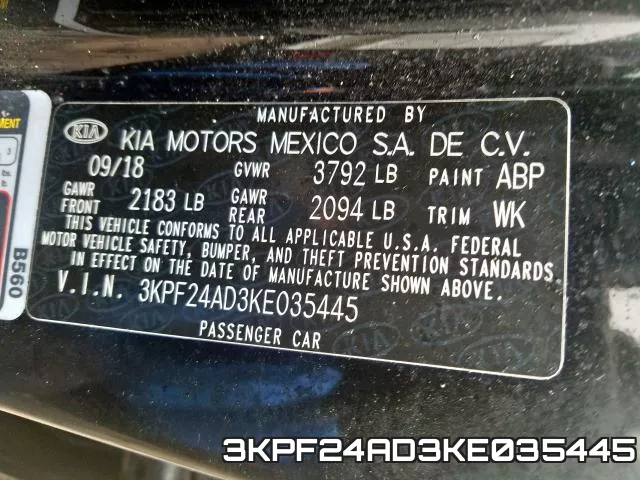 3KPF24AD3KE035445 фото 2