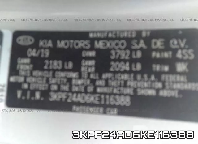 3KPF24AD6KE116388 фото 10