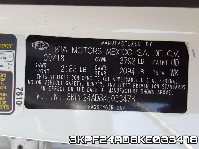 3KPF24AD8KE033478 фото 2