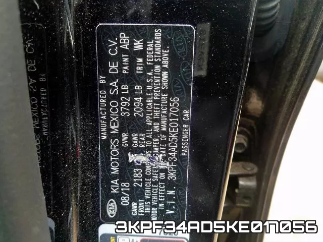 3KPF34AD5KE017056 фото 2