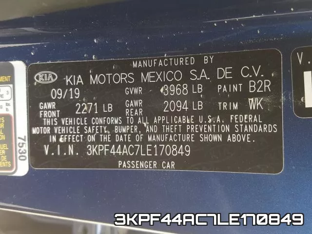 3KPF44AC7LE170849 фото 2
