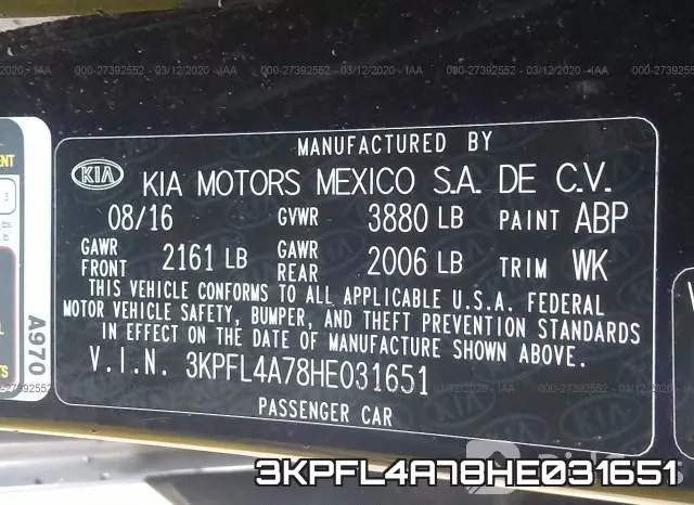 3KPFL4A78HE031651 фото 10