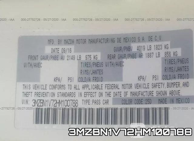 3MZBN1V72HM100788 фото 10