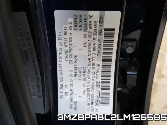 3MZBPABL2LM126585 фото 2
