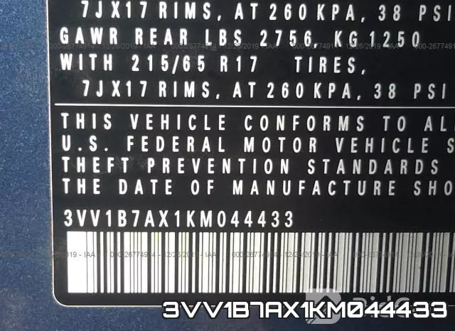 3VV1B7AX1KM044433 фото 10