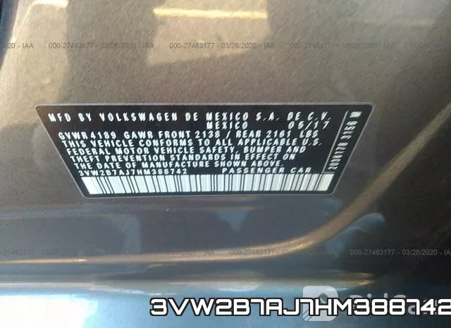 3VW2B7AJ7HM388742 фото 10