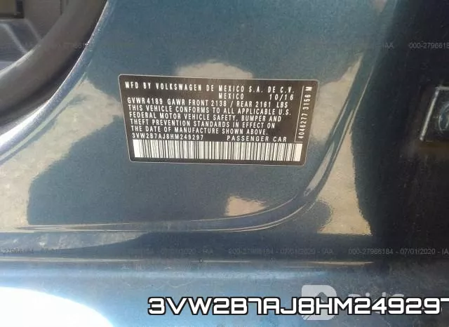 3VW2B7AJ8HM249297 фото 10