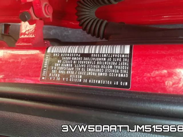 3VW5DAAT7JM515968 фото 2