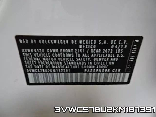 3VWC57BU2KM187391 фото 2