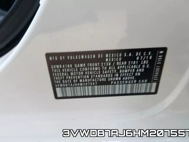 3VWDB7AJ6HM207557 фото 2