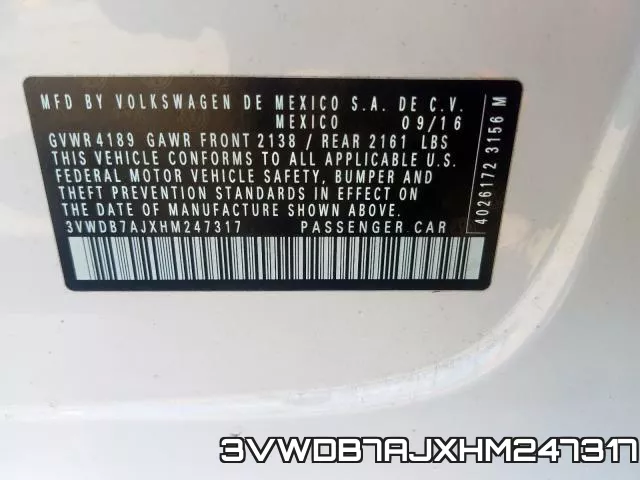 3VWDB7AJXHM247317 фото 2