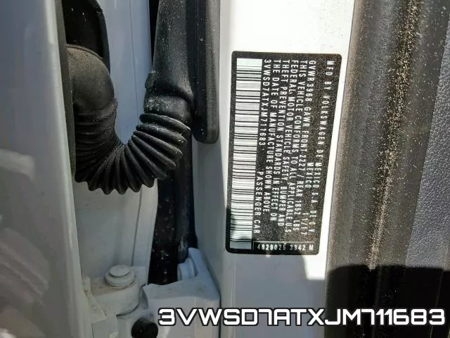 3VWSD7ATXJM711683 фото 2