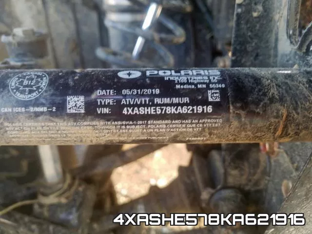 4XASHE578KA621916 фото 2
