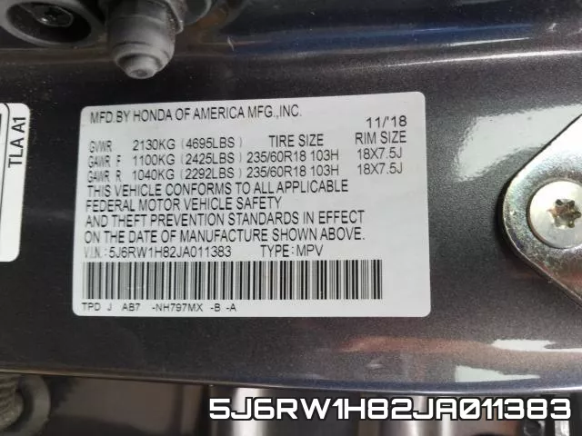 5J6RW1H82JA011383 фото 2