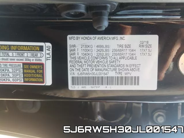 5J6RW5H30JL001547 фото 2