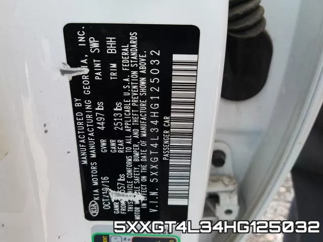5XXGT4L34HG125032 фото 2