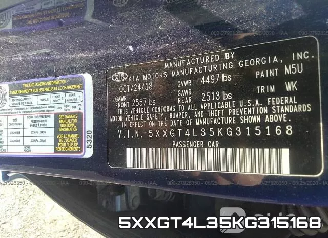 5XXGT4L35KG315168 фото 10