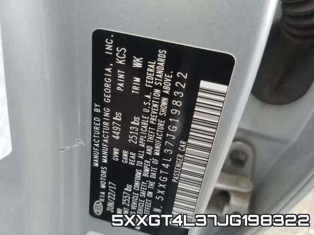 5XXGT4L37JG198322 фото 2