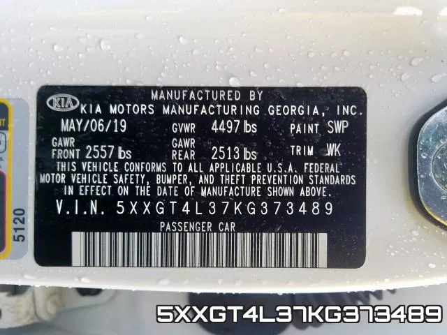 5XXGT4L37KG373489 фото 2