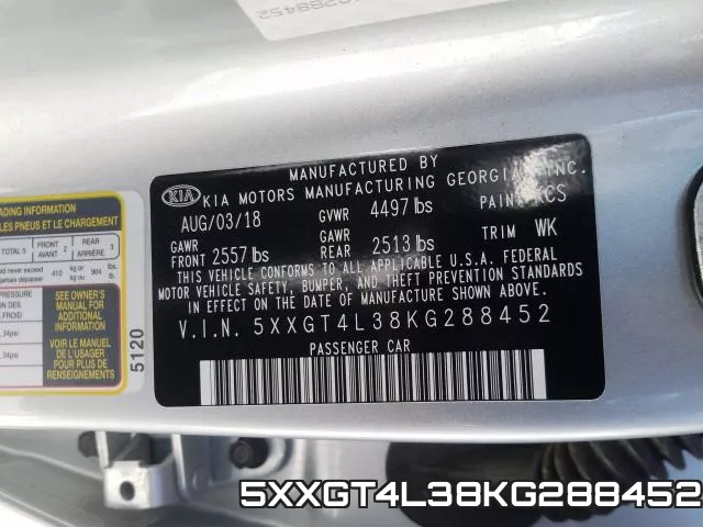 5XXGT4L38KG288452 фото 2