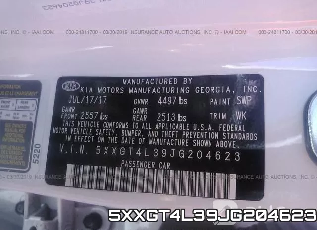 5XXGT4L39JG204623 фото 10