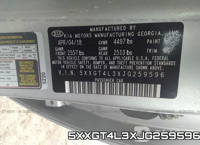 5XXGT4L3XJG259596 фото 10
