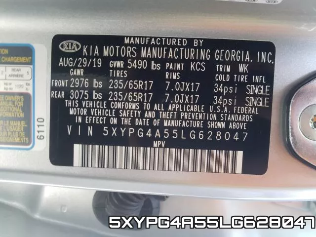 5XYPG4A55LG628047 фото 2