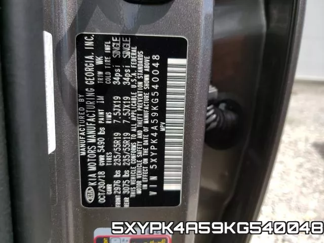 5XYPK4A59KG540048 фото 2