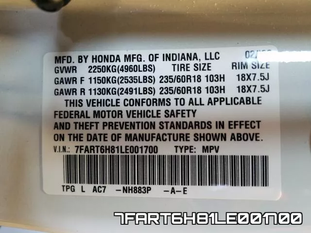 7FART6H81LE001700 фото 2