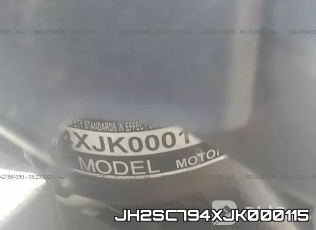 JH2SC794XJK000115 фото 2