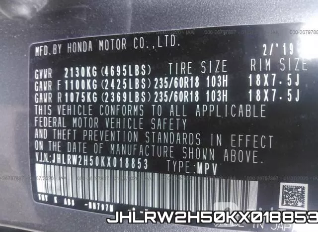 JHLRW2H50KX018853 фото 10