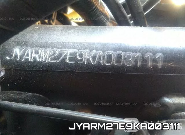 JYARM27E9KA003111 фото 2