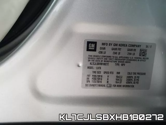 KL7CJLSBXHB180272 фото 2