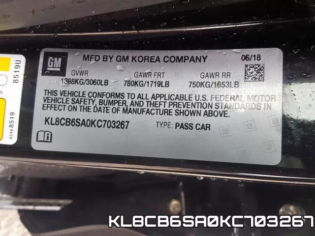 KL8CB6SA0KC703267 фото 2