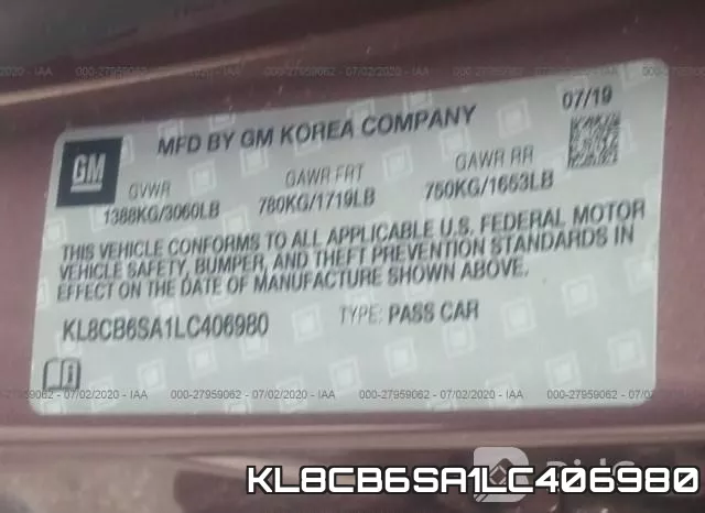 KL8CB6SA1LC406980 фото 10