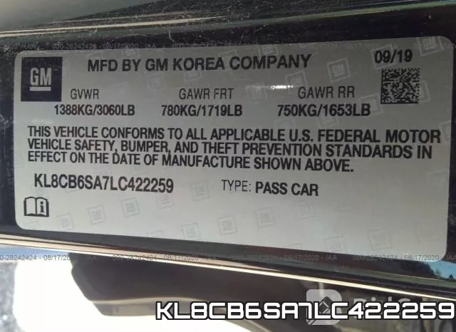 KL8CB6SA7LC422259 фото 10