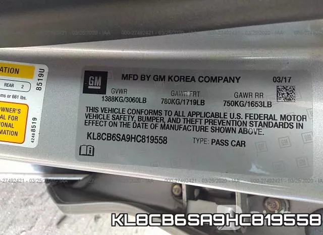 KL8CB6SA9HC819558 фото 10